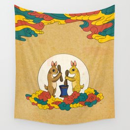 Minhwa: Moon Rabbit A Type Wall Tapestry