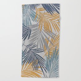 tropical colored pattern Beach Towel