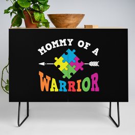 Mommy Of A Warrior Autism Awareness Credenza