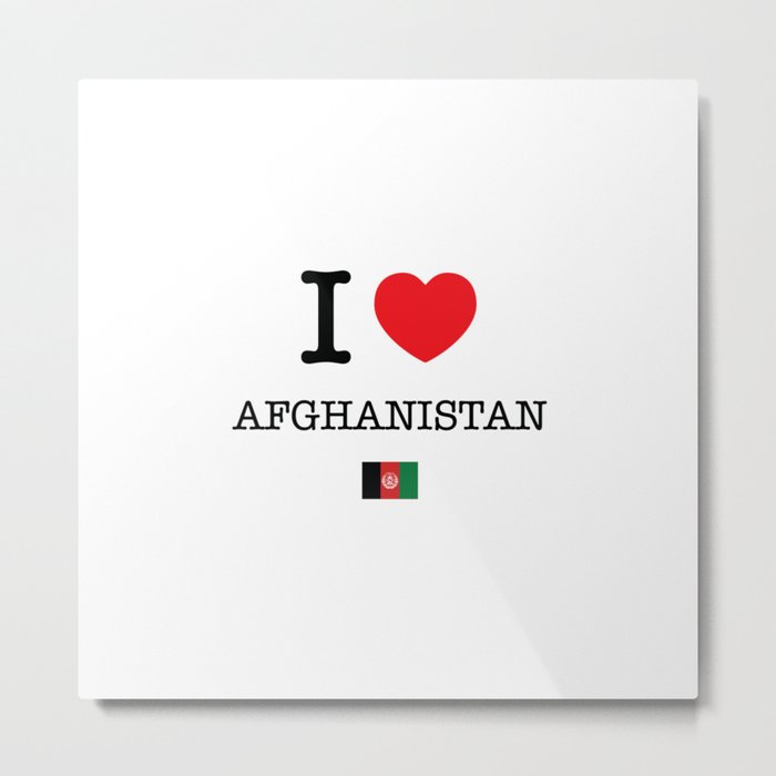 I Love Afghanistan Metal Print