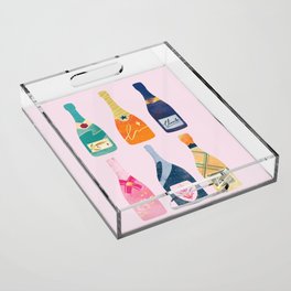 Champagne Bottles - Pink Ver. Acrylic Tray