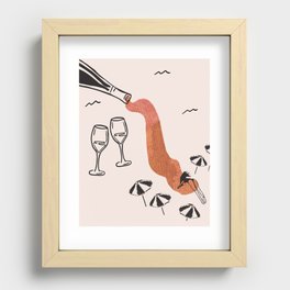 Dive Into Vacation Wine Recessed Framed Print