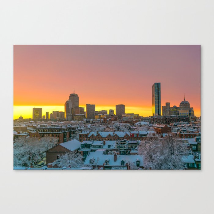 Moments Before Darkness in Boston's South End Canvas Print