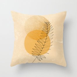 Boho sun art print Throw Pillow