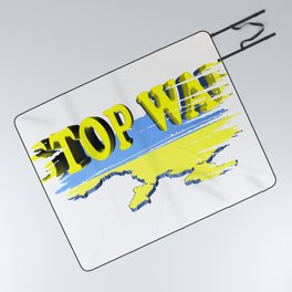 Ukraine StopWar Art Picnic Blanket