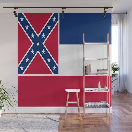 Flag Of Mississippi Flag Of Mississippi South Mississippian Usa America Jackson Gulfport Southaven Wall Mural By Oldking Society6