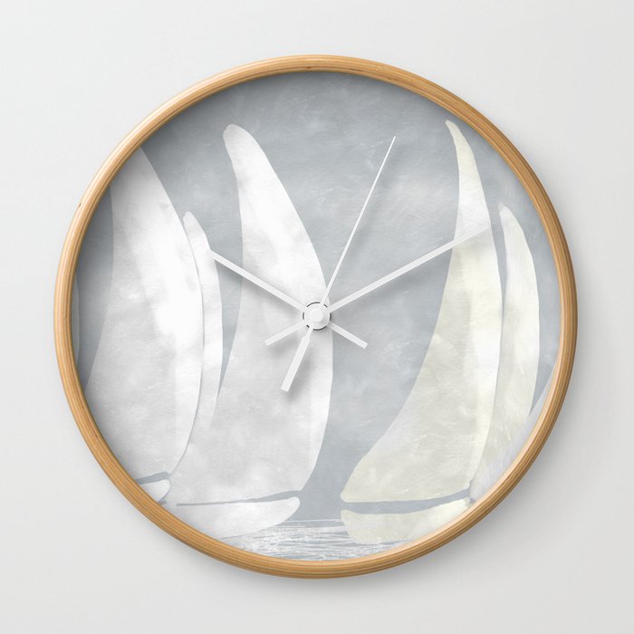 Sailboat Art Sailing Art Nautical Art Nautical Decor Wall Clock