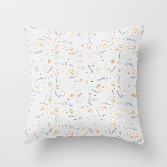 Little Flowers Throw Pillow