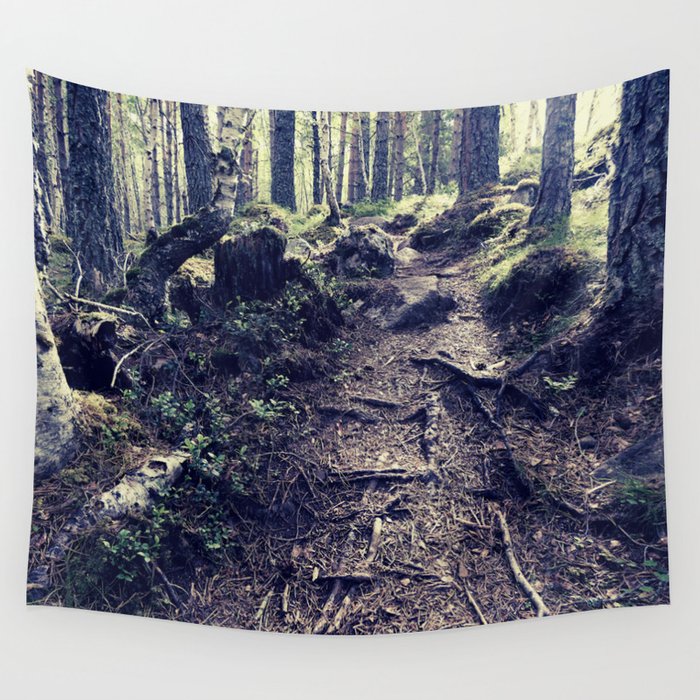 Drama on a Nature Path Wall Tapestry