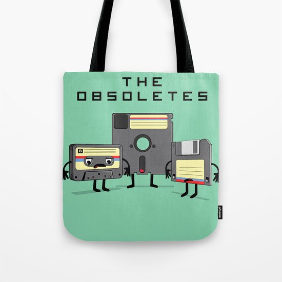 The Obsoletes (Retro Floppy Disk Cassette Tape) Tote Bag