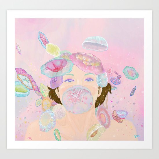 Jellyfishes Art Print