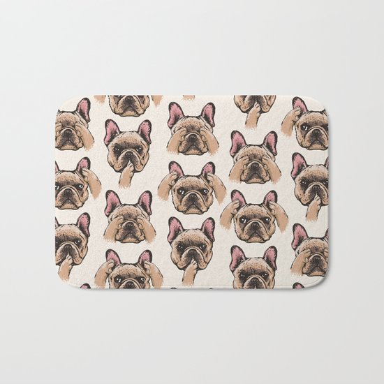 No Evil Frenchie Bath Mat