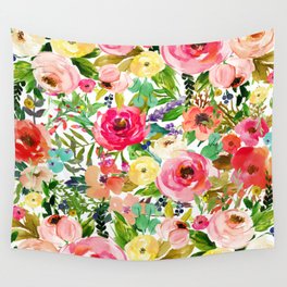 Floral Garden Collage Wall Tapestry