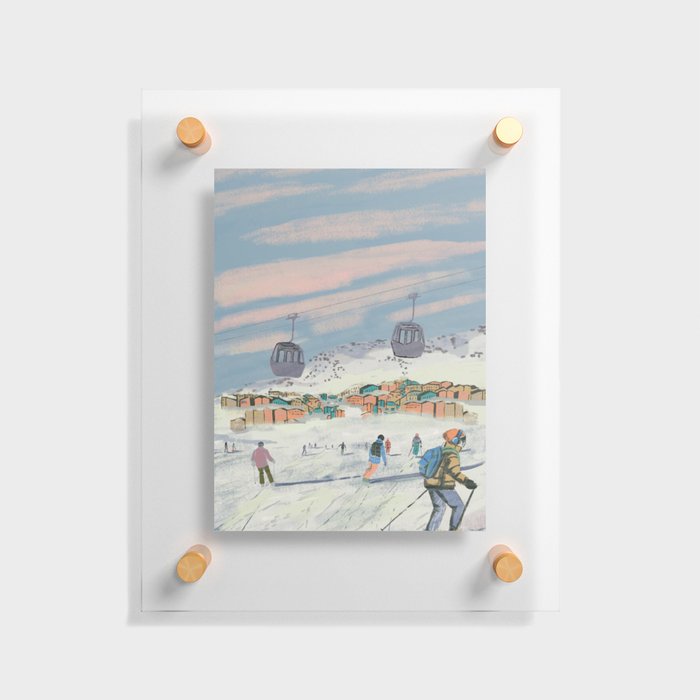 Winter Ski Trip.  Floating Acrylic Print