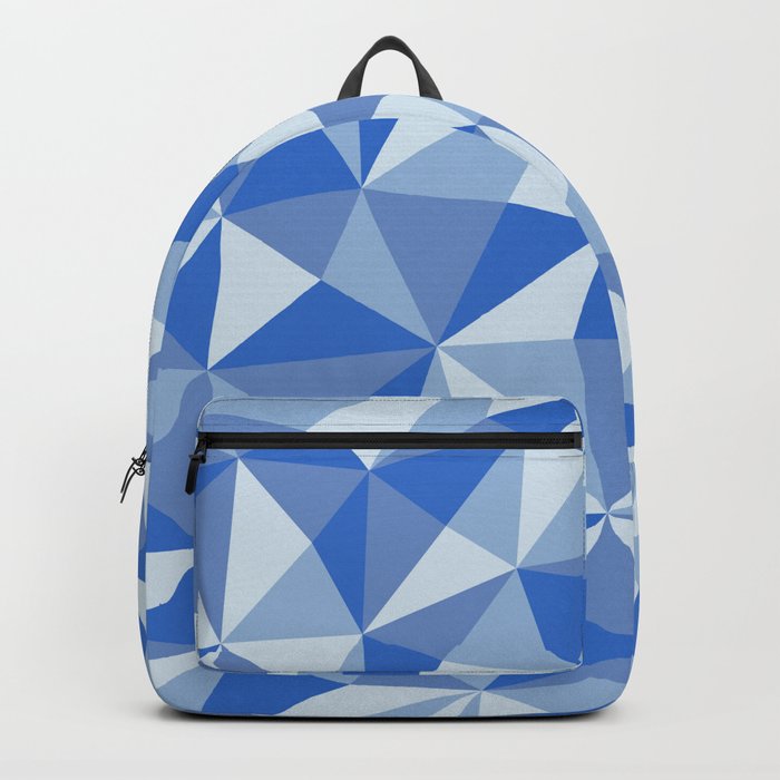 Blue Triangle Pattern Backpack