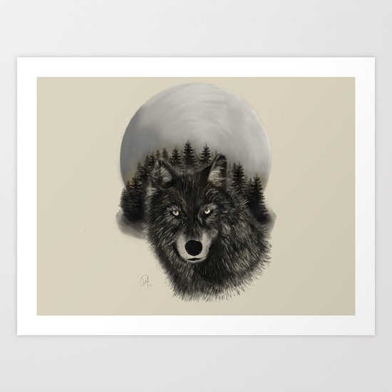 THE WOLF Art Print