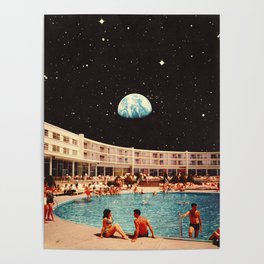 Lunar Pool Life Poster