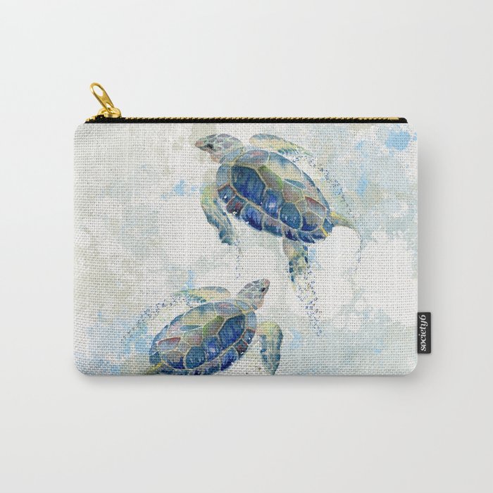 Swimming Together 2 - Sea Turtle  Carry-All Pouch