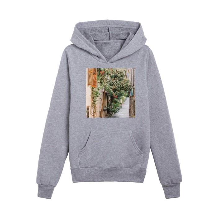 Antibes City Street France Travel Print, South of France Wall Art, French Home Decor, France Côte d'Azur Print, French Riviera Poster Kids Pullover Hoodie