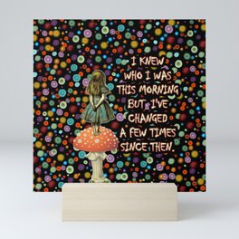 Alice In Wonderland Magical Colorful Night Quote Mini Art Print