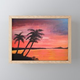 Sunset In The Tropics Framed Mini Art Print