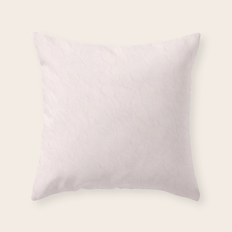 Elegant Vintage Blush Pink French Floral Lace Throw Pillow By