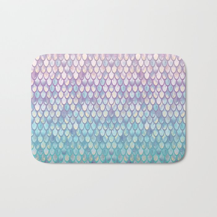 Spring Mermaid Scales Bath Mat