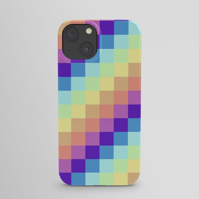 Diagonal Pixel Colorful iPhone Case