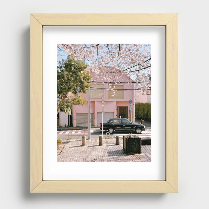 that pink house Recessed Framed Print