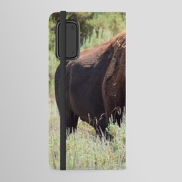 Buffalo Wildlife Photography Yellowstone National Park Wyoming Print Android Wallet Case