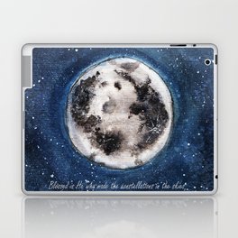 Moon, Verse, Blue skies, Lovely Moon, Moon and Sunshine, Gift, night sky Laptop & iPad Skin