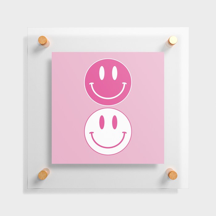 Large Pink and White Smiley Face - Preppy Aesthetic Decor Water
