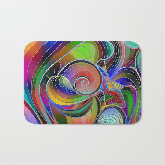Rainbow Swirl Bath Mat