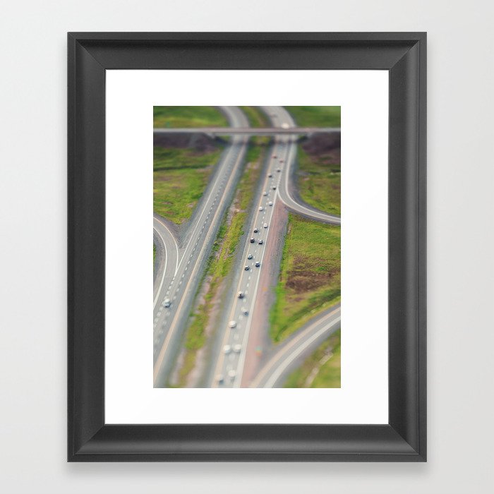 Shifted Highway Framed Art Print
