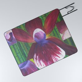The Many Faces of Orchids Picnic Blanket