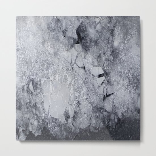 Iced Asphalt Metal Print