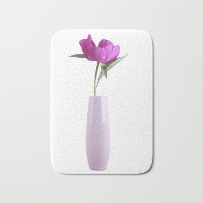 Flower Vase Multicoloured Pink  Bath Mat