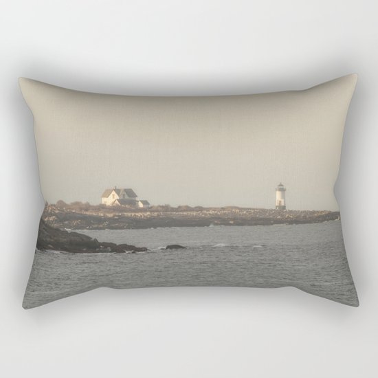 Hazy Straitsmouth lighthouse Rectangular Pillow