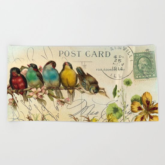 Sweet birds #5 Beach Towel