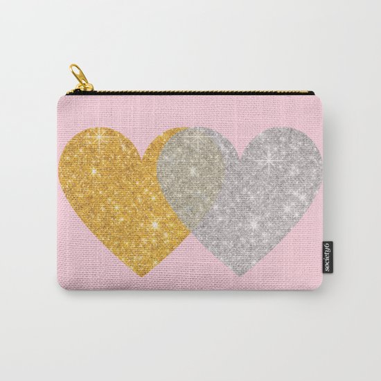 Glitter Hearts Carry-All Pouch