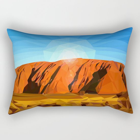 Uluru the Mighty Dreamer - Ayers Rock, Outback - Australia Rectangular Pillow