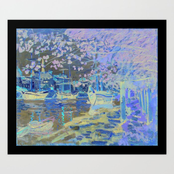 Seine at Rouen_Claude Monet French impressionist painter(1840-1926) Art Print