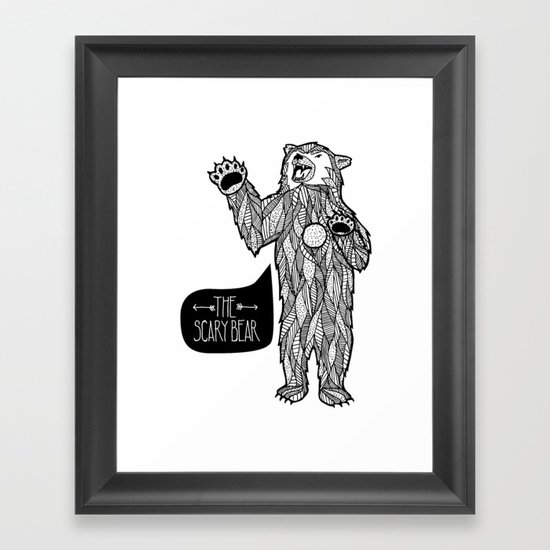 Scary Bear 2 Framed Art Print