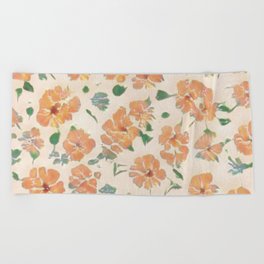  Spring flowers that feel the warmth Beach Towel