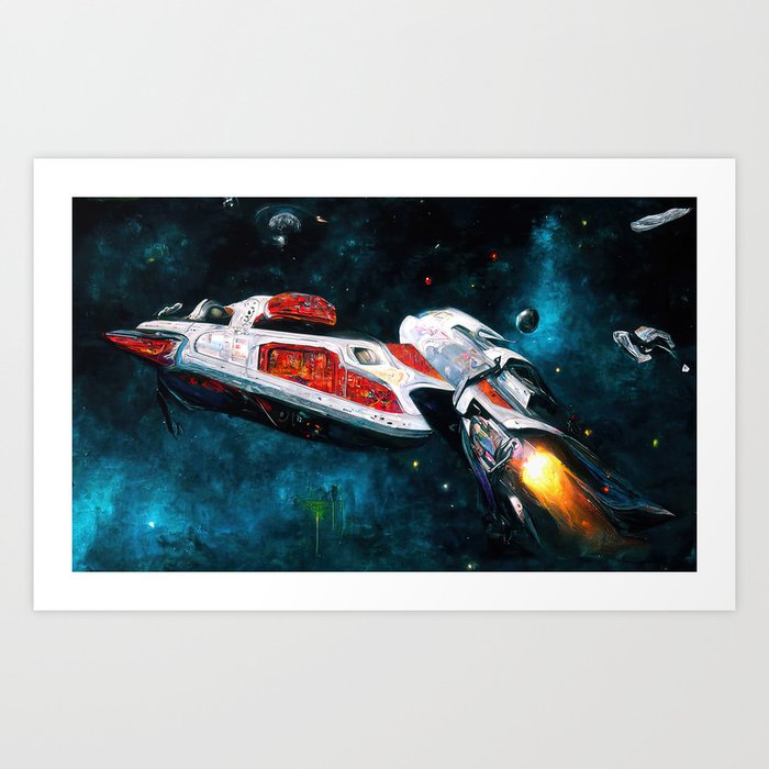 Traveling at the speed of light Art Print