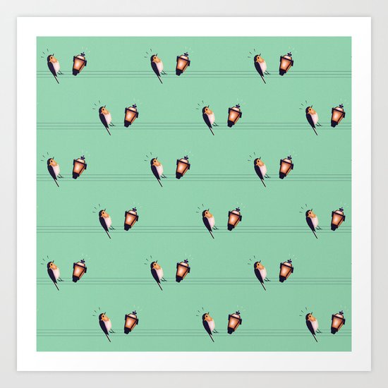 Feeling Wired (Pattern) Art Print