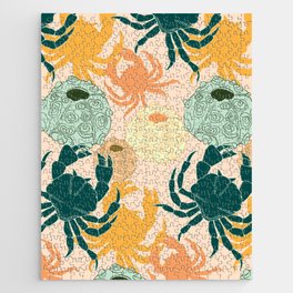 Sea theme tropical crab and shells Jigsaw Puzzle