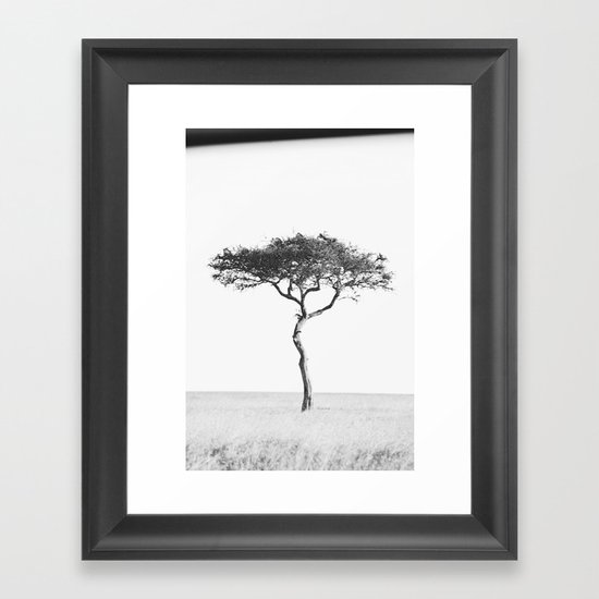 black&white::kenya Framed Art Print