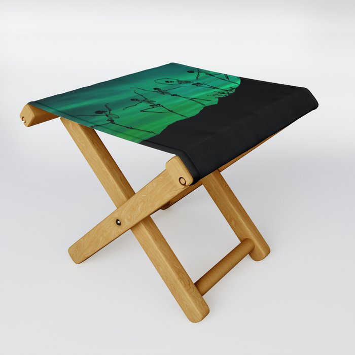 Skeletons dancing on top of a hill in oblivion Folding Stool