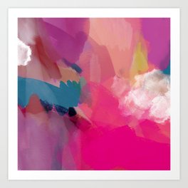 PINK abstract landscape Art Print